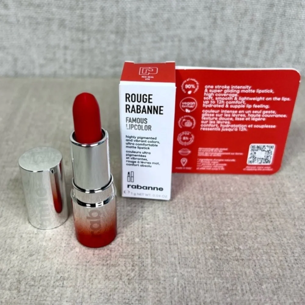❤️3 for $30❤️ Rabanne Famous Lipcolor Matte Lipstick mini in 636 Red Seal